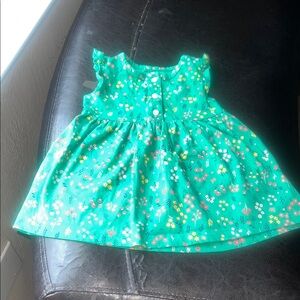 Carter's Green Floral Kids Casual Dress